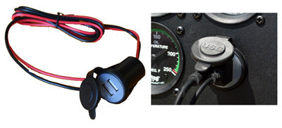 Panel Mounted 4.2 Amp Dual USB Charging Jack